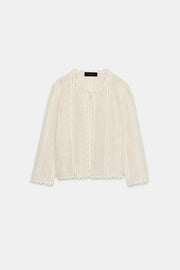 Veste en maille pointelle