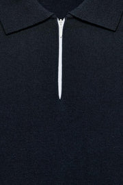 Polo en maille à fermeture zippée