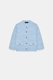 Veste en maille à manches trois-quarts