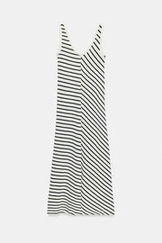 Robe texturée à rayures
