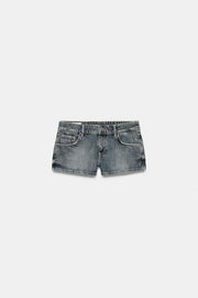 Short mini en denim TRF à clous