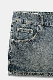 Short mini en denim TRF à clous