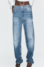 Jean TRF à jambe large taille haute
