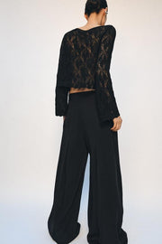 Pull en maille pointelle