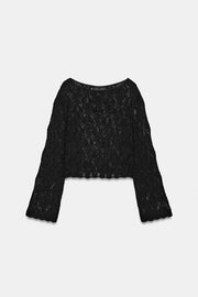 Pull en maille pointelle