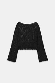 Pull en maille pointelle
