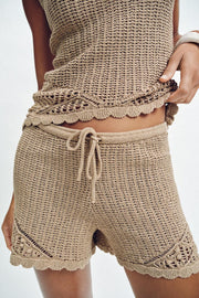 Short en maille pointelle