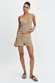 Short en maille pointelle