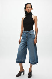 Bermuda en denim à jambe large ZW Collection