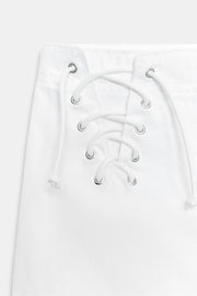 Short mini à cordons croisés