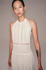 Robe midi en dentelle ZW Collection