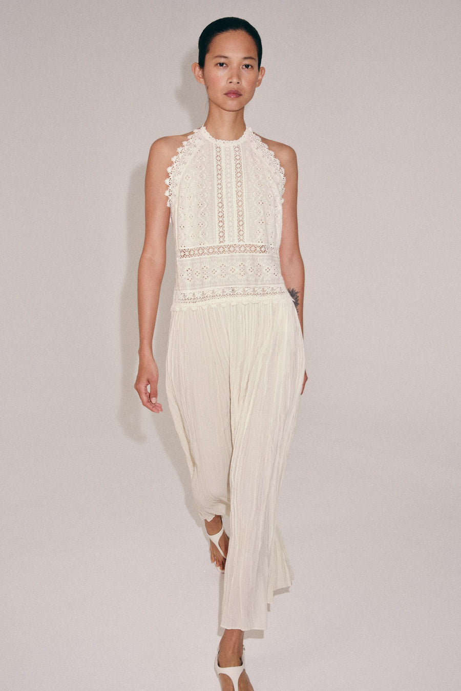 Robe midi en dentelle ZW Collection