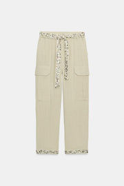 Pantalon cargo à sequins ZW Collection