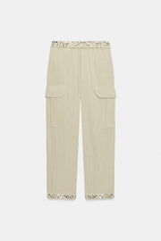 Pantalon cargo à sequins ZW Collection