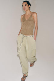 Pantalon cargo à sequins ZW Collection