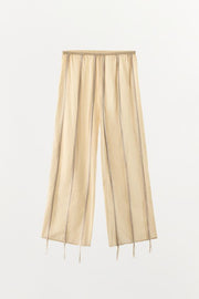 Pantalon en coton liens à nouer