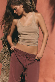 Pantalon fluide à cordons