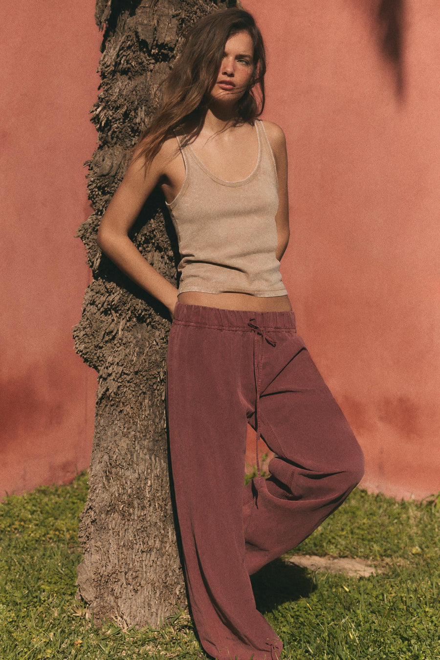 Pantalon fluide à cordons