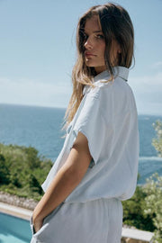 Combinaison courte fluide à poches