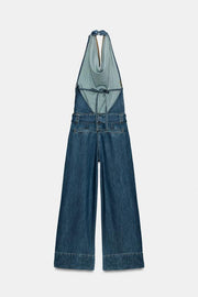 Combinaison Z1975 dos-nu en denim avec ceinture