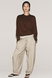 Pantalon fluide à carreaux ZW Collection