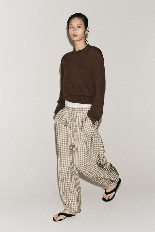 Pantalon fluide à carreaux ZW Collection