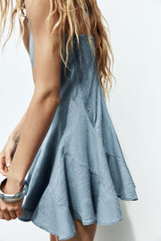 Robe mini en denim TRF à découpes