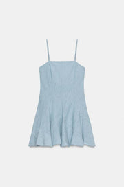Robe mini en denim TRF à découpes