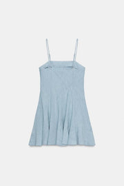 Robe mini en denim TRF à découpes