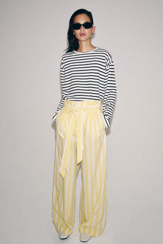 Pantalon style pyjama à rayures ZW Collection
