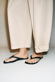 Pantalon coupe barrel à bas réglable