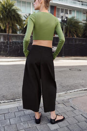 Pantalon coupe barrel à boucle