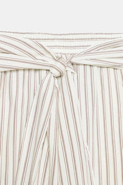 Pantalon large à rayures effet foulard