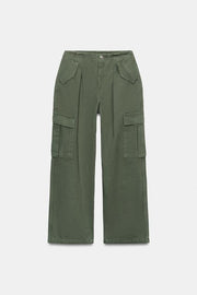Pantalon cargo taille mi-haute