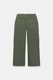 Pantalon cargo taille mi-haute