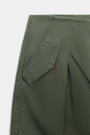 Pantalon cargo taille mi-haute