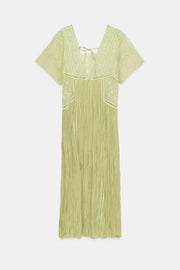 Robe plissée brodée ZW Collection