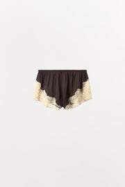 Short 100 % viscose en dentelle à perles
