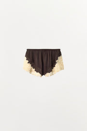 Short 100 % viscose en dentelle à perles
