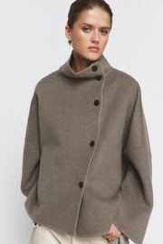 Veste en mélange de laine à surpiqûres ZW Collection