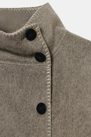 Veste en mélange de laine à surpiqûres ZW Collection