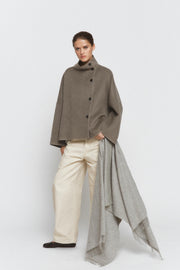 Veste en mélange de laine à surpiqûres ZW Collection