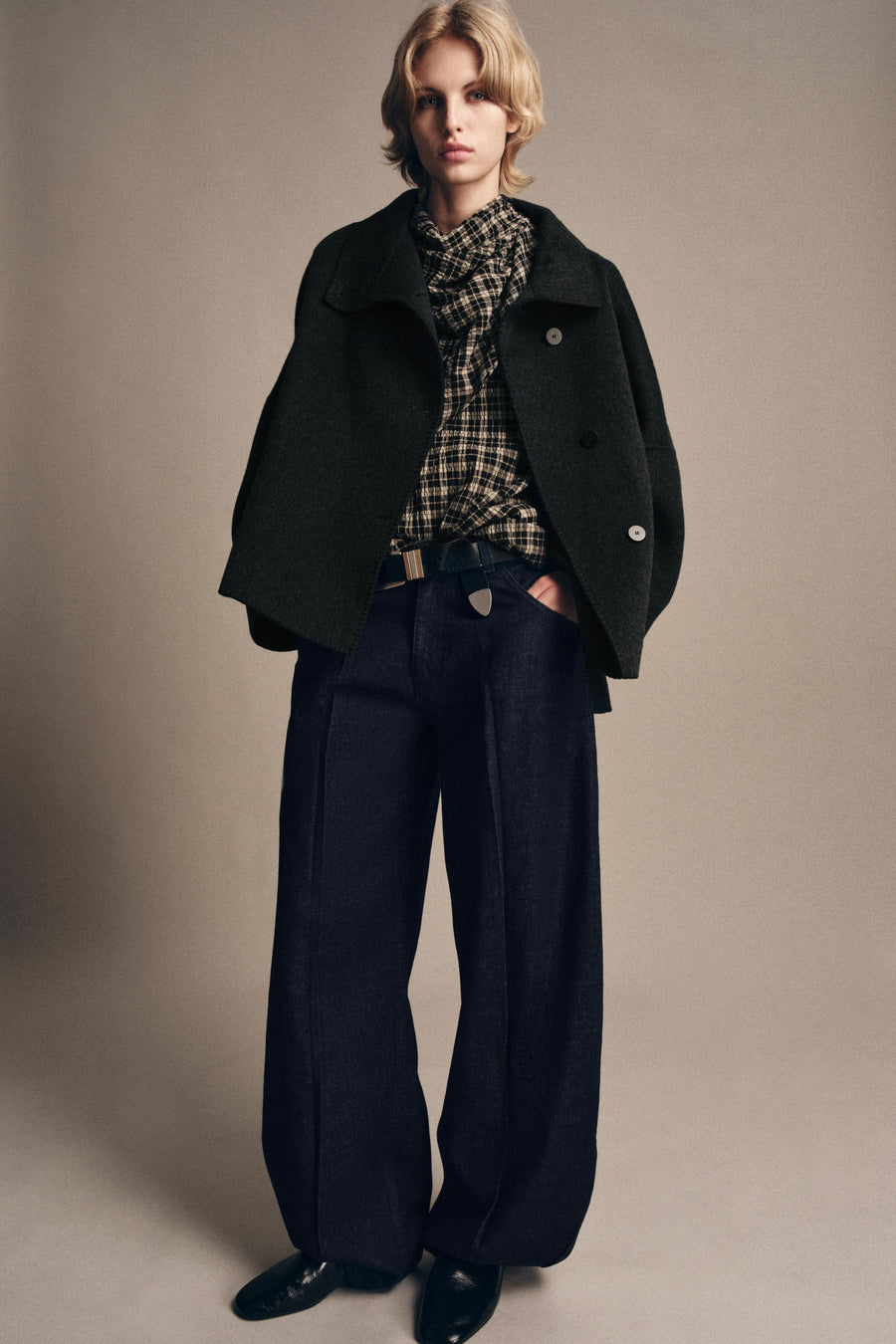 Manteau court en laine ZW Collection