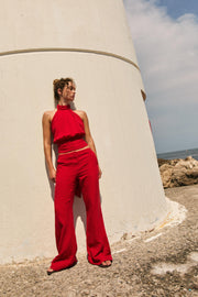 Pantalon droit en lin