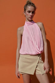 Jupe-culotte croisée taille basse