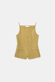 Gilet satiné effet froissé