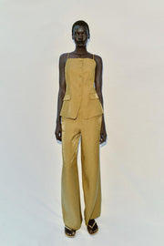 Pantalon droit effet froissé
