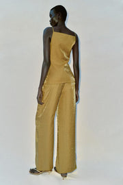 Pantalon droit effet froissé