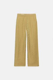 Pantalon droit effet froissé