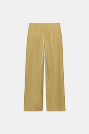 Pantalon droit effet froissé